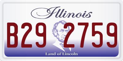 IL license plate B292759