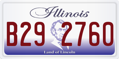 IL license plate B292760