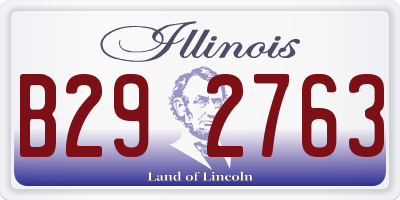 IL license plate B292763