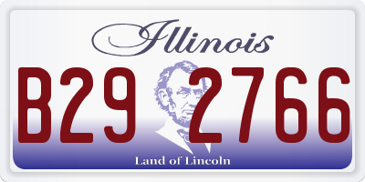 IL license plate B292766