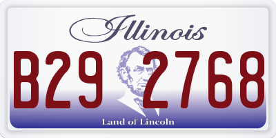 IL license plate B292768