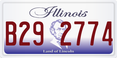 IL license plate B292774