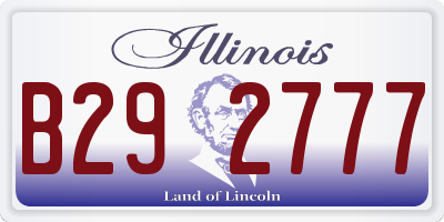 IL license plate B292777