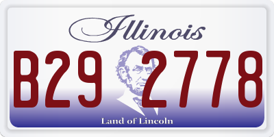 IL license plate B292778