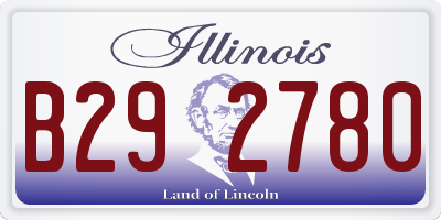 IL license plate B292780