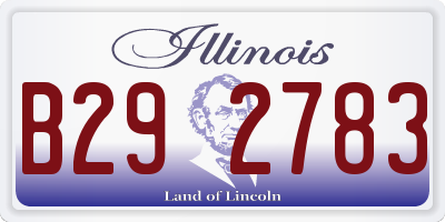 IL license plate B292783