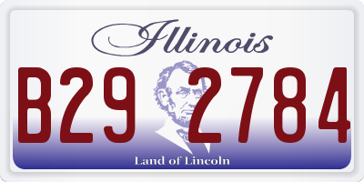IL license plate B292784