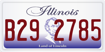 IL license plate B292785