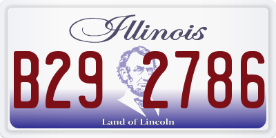 IL license plate B292786