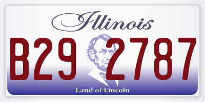 IL license plate B292787