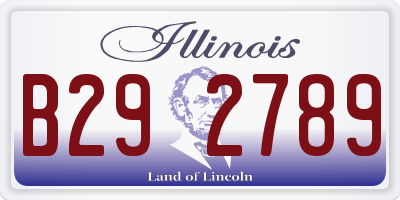 IL license plate B292789