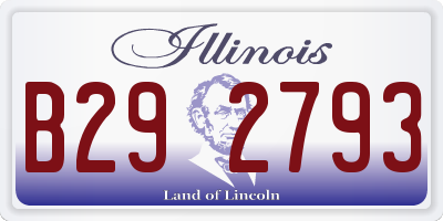 IL license plate B292793