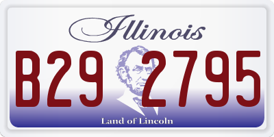 IL license plate B292795