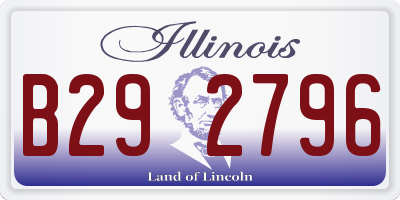 IL license plate B292796