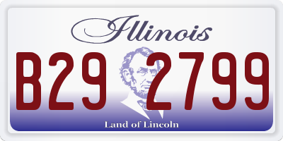 IL license plate B292799