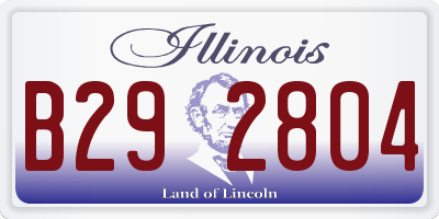 IL license plate B292804