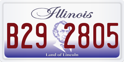 IL license plate B292805