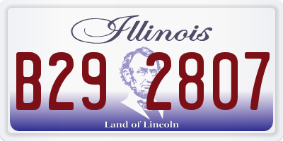 IL license plate B292807
