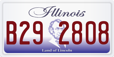 IL license plate B292808