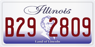IL license plate B292809