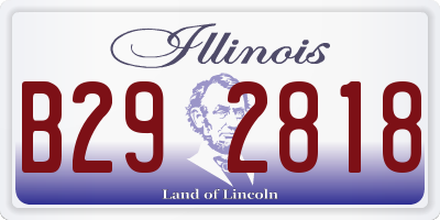 IL license plate B292818