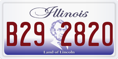 IL license plate B292820