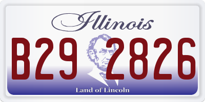 IL license plate B292826