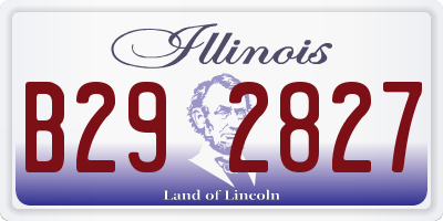 IL license plate B292827