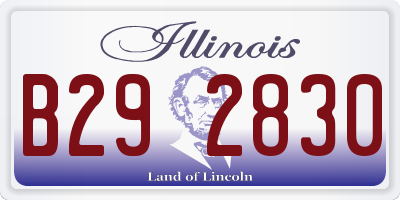 IL license plate B292830