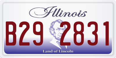 IL license plate B292831