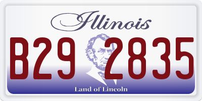 IL license plate B292835