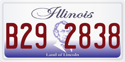 IL license plate B292838