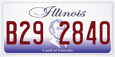 IL license plate B292840