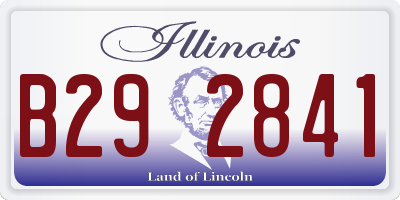 IL license plate B292841