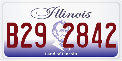 IL license plate B292842