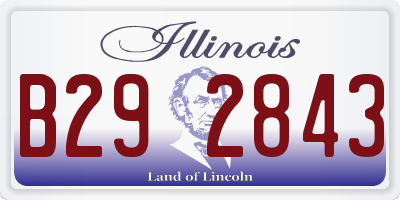 IL license plate B292843