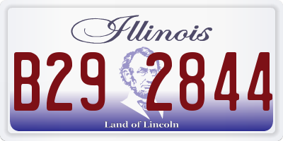 IL license plate B292844