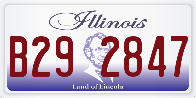 IL license plate B292847