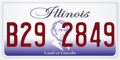 IL license plate B292849