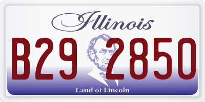 IL license plate B292850