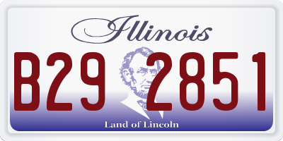 IL license plate B292851