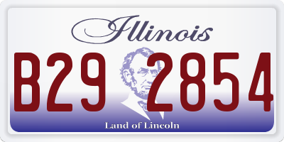 IL license plate B292854
