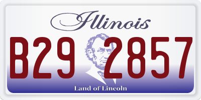 IL license plate B292857