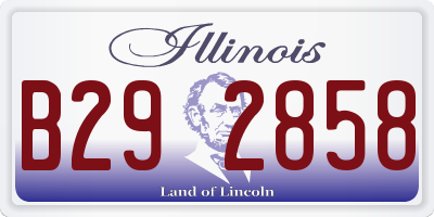 IL license plate B292858
