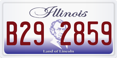 IL license plate B292859