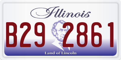 IL license plate B292861