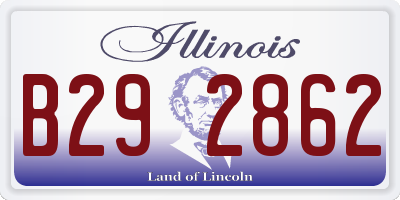 IL license plate B292862