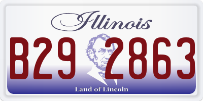 IL license plate B292863