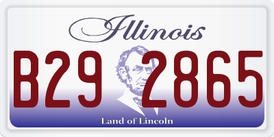 IL license plate B292865