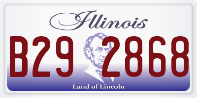 IL license plate B292868